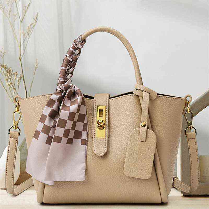 Texture Bag Women's Bucket Fashion Silk Scarf Handbag Large Capacity Versatile One Shoulder Menger, Khaki
Texture Bag Women's Bucket Fashion Silk Scarf Handbag Large Capacity Versatile One Shoulder Menger, Khaki