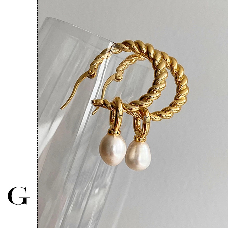 GHIDBK Vintage Large Circle Spiral Twisted Hoops Earrings With A Real Dangling Freshwater Pearl For Women Elegant Drop 220716
GHIDBK Vintage Large Circle Spiral Twisted Hoops Earrings With A Real Dangling Freshwater Pearl For Women Elegant Drop 220716