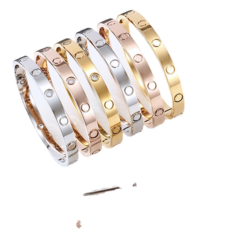 Love Fashion Bracelet Ladies Mens 4 Diamonds Titanium Steel Screwdriver bangle Gold Silver Rose Gold Bracelet Luxury Europe America Popular Jewelry With Velvet Bag
Love Fashion Bracelet Ladies Mens 4 Diamonds Titanium Steel Screwdriver bangle Gold Silver Rose Gold Bracelet Luxury Europe America Popular Jewelry With Velvet Bag