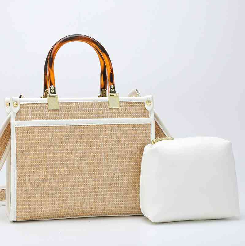 New Straw Mat Woven Handbag Yakeli Hand-in-hand Large Capacity Single Shoulder Mother Bag Contrast Color Straw Woven Bag 220614, Black
New Straw Mat Woven Handbag Yakeli Hand-in-hand Large Capacity Single Shoulder Mother Bag Contrast Color Straw Woven Bag 220614, Black