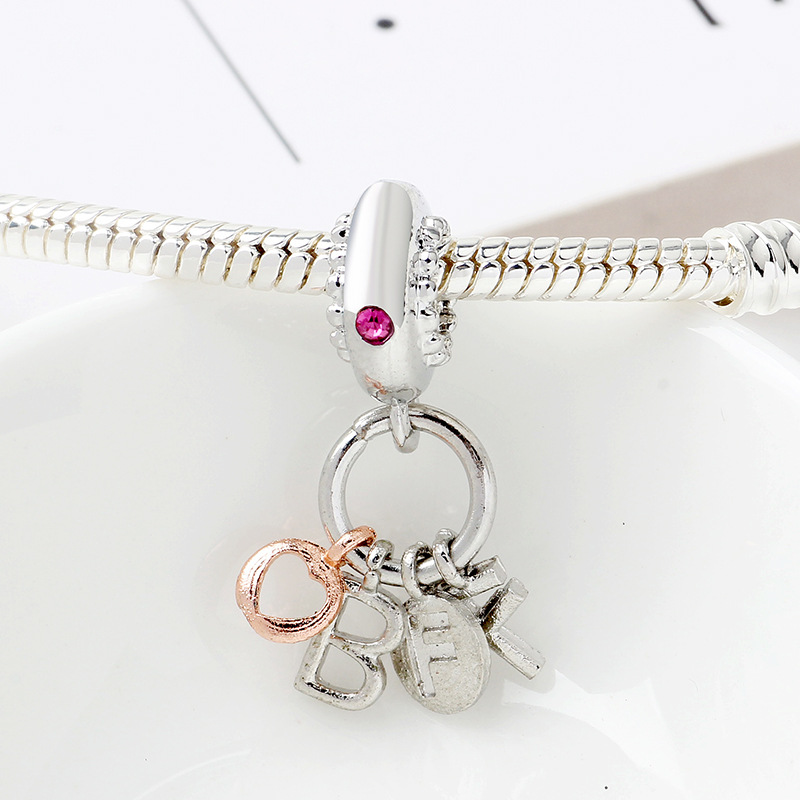 New Popular 925 Sterling Silver Queen Heart Crown DIY Beads For S925 Snake Charm Bracelet For Wome