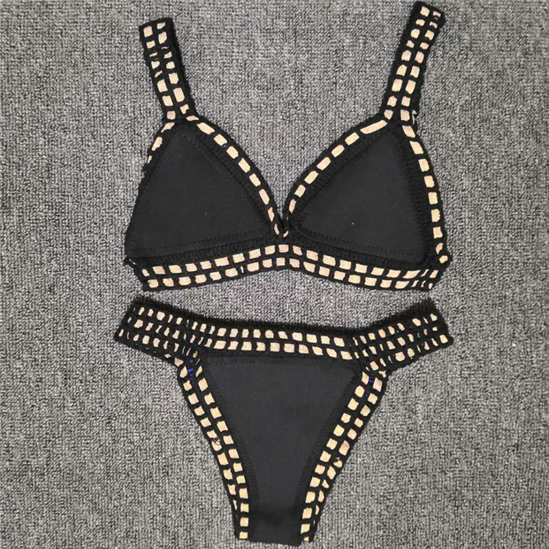 Women Bikini Set Reversible Swimwear Beachwear Sexy Low Waist Handmade Knit Swimsuit Female Bathing Suit Swimming 220611gx