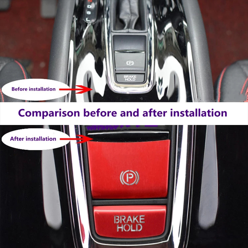 Car Gear Position Handbrake Central Control Button Modification Cover Trim Decor Decoration Cover Trims For Honda XRV VEZEL HRV