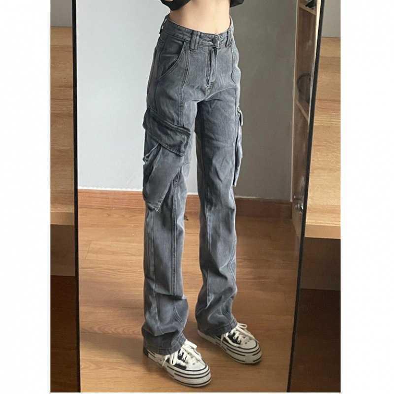 Women's Plus Size Pants Grey Straight Jeans Autumn And Winter Large Fat American High Street Hip Hop Waist Work Clothes Wide Leg PantsWomen', Gray
Women's Plus Size Pants Grey Straight Jeans Autumn And Winter Large Fat American High Street Hip Hop Waist Work Clothes Wide Leg PantsWomen', Gray
