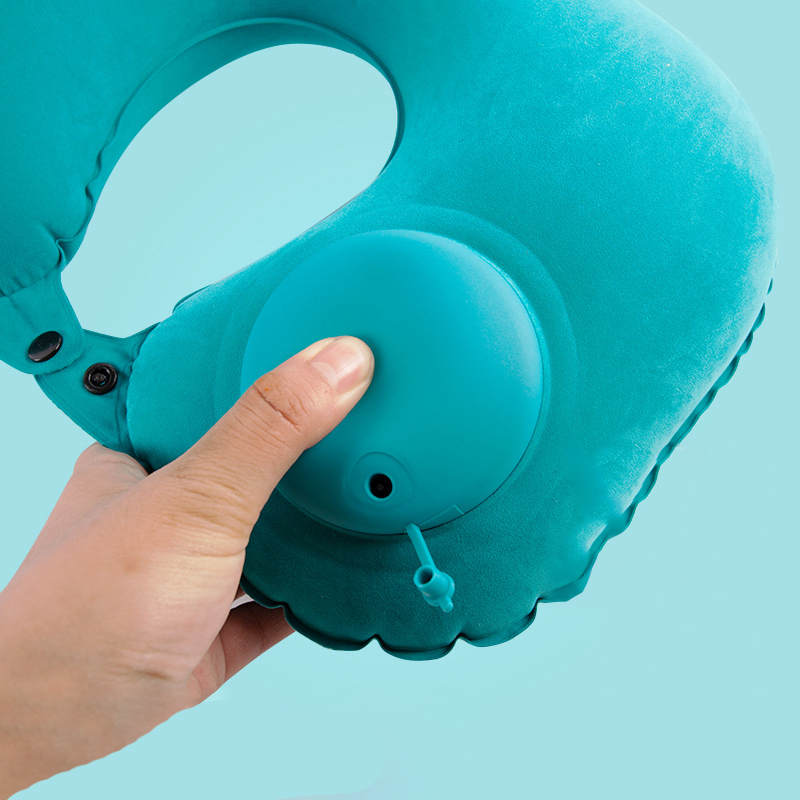 Car U-shaped inflatable headrest Cushions Neck Pillow for Travel Office Nap Head Rest