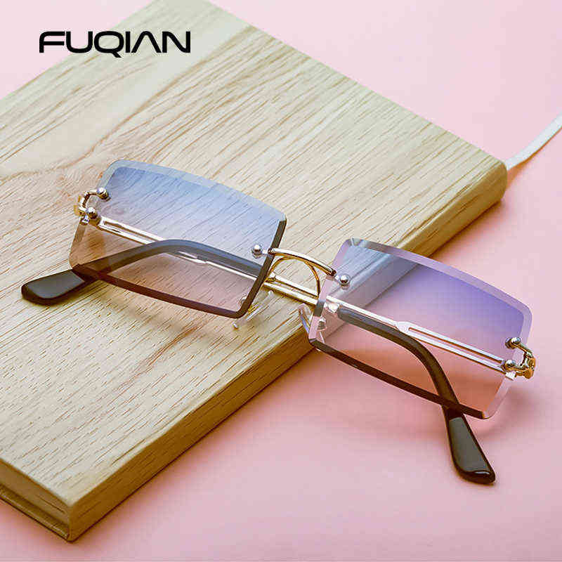 Sunglasses Fuqian Rectangle Rimless Women Fashion Square Men's Sun Glasses for Female Summer Shades Uv400 220402
Sunglasses Fuqian Rectangle Rimless Women Fashion Square Men's Sun Glasses for Female Summer Shades Uv400 220402