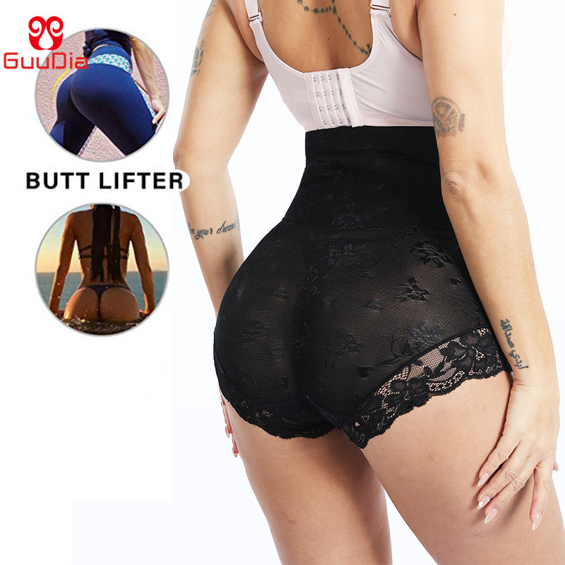 GUUDIA Shaper Panties Sexy Lace Shapers Body Shaper with Zipper Double Control Panties Women Shapewear Sexy Lace Waist Trainer 220623