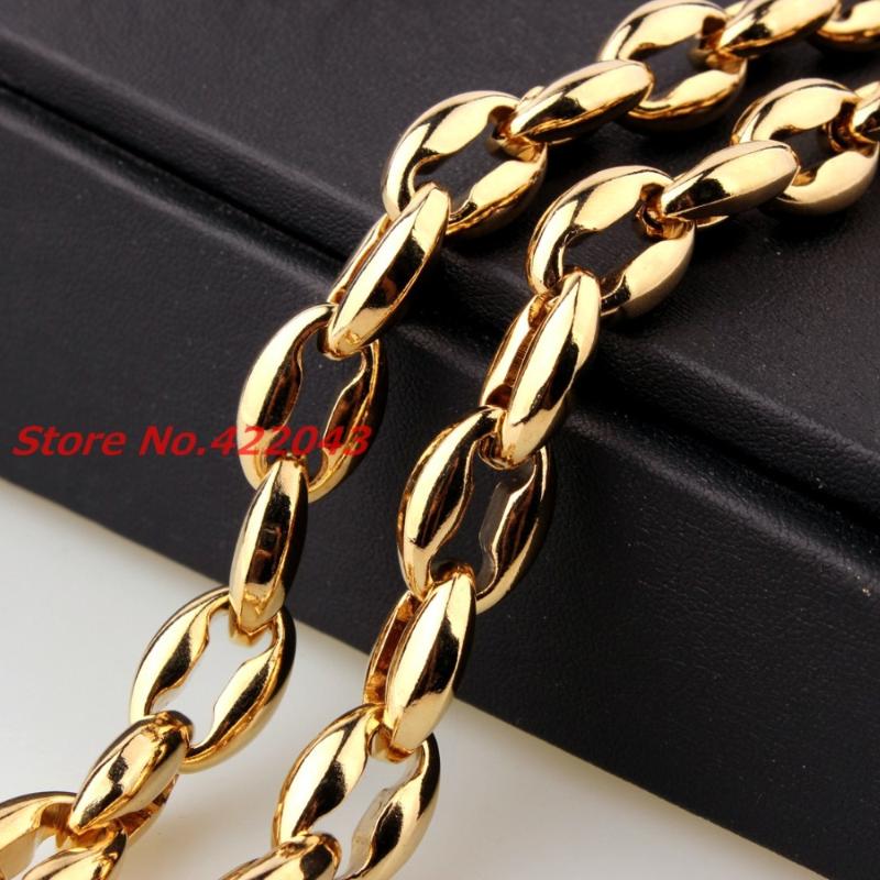 Chains Top Quality 7-40" Length 6/8/10/12mm 316L Stainless Steel Gold Color Coffee Beads Bean Neklace Men Womens
Chains Top Quality 7-40" Length 6/8/10/12mm 316L Stainless Steel Gold Color Coffee Beads Bean Neklace Men Womens