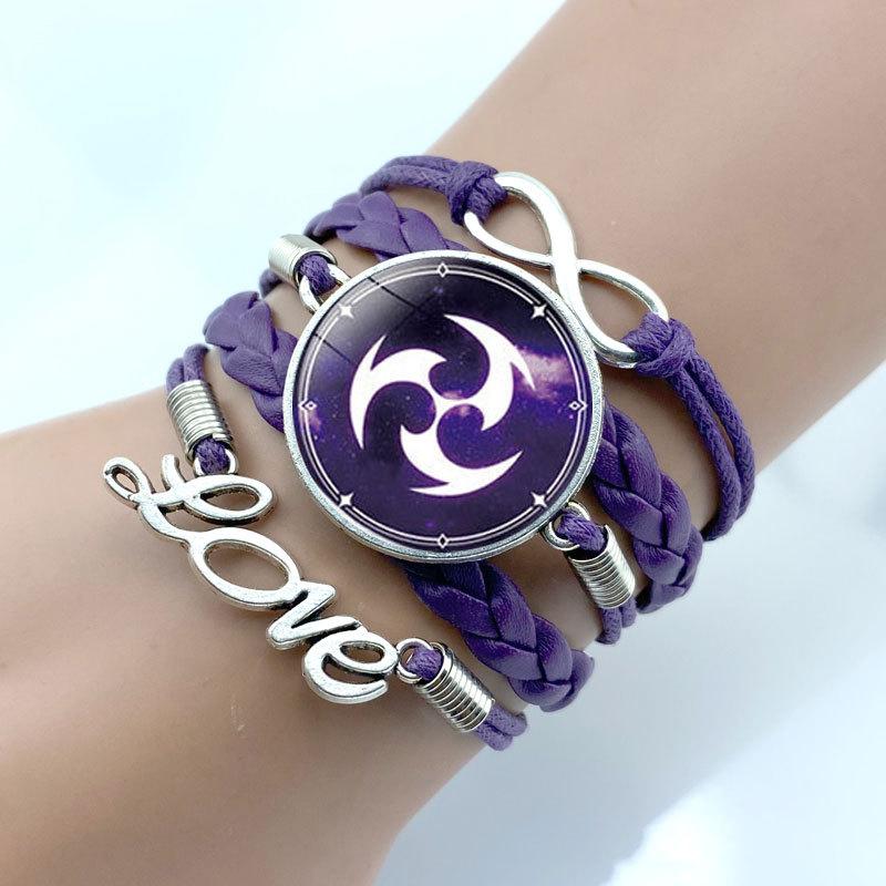 Charm Bracelets Genshin Impact Fashion Luminous Glass Seven Multicolor Multilayer Leather Bracelet Boy Girl Bangle Arm Jewelry
Charm Bracelets Genshin Impact Fashion Luminous Glass Seven Multicolor Multilayer Leather Bracelet Boy Girl Bangle Arm Jewelry
