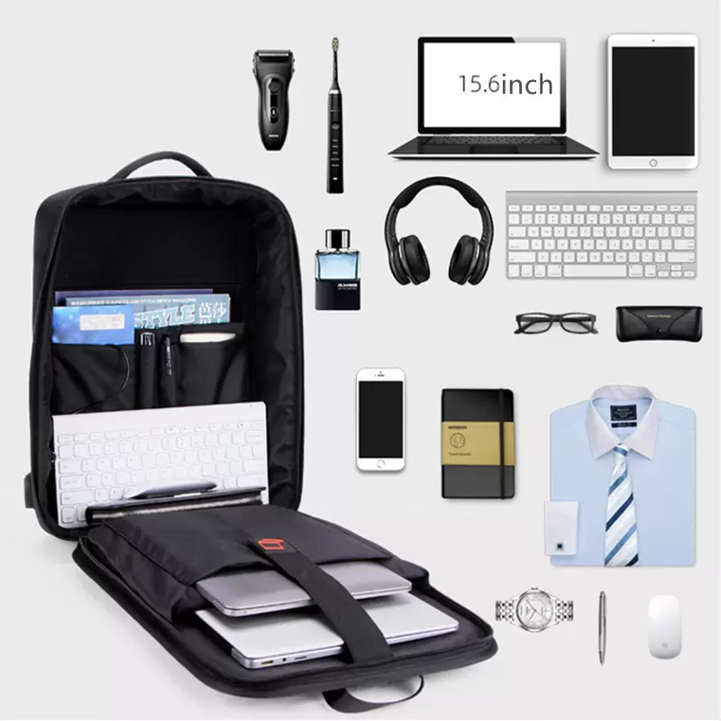 Business computer bag hard shell backpack waterproof handbag laptop tablet travel bags college student USB charging interface Storage school