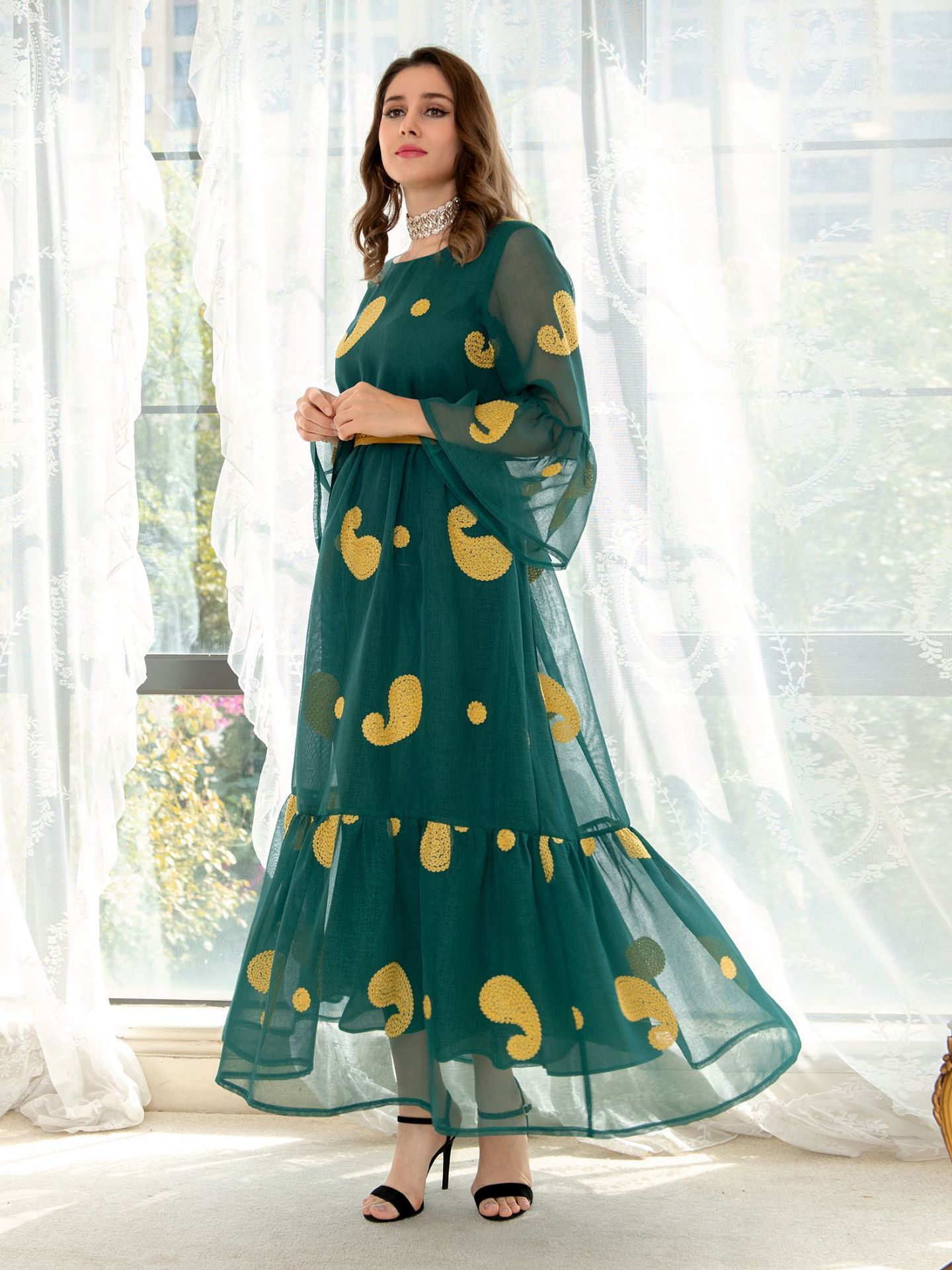 Ramadan Eid Mubarak Green Abaya Dubai Turkey Islam Muslim Arabic Long Dress Kaftans African Dresses For Women Robe Femme Longue
Ramadan Eid Mubarak Green Abaya Dubai Turkey Islam Muslim Arabic Long Dress Kaftans African Dresses For Women Robe Femme Longue