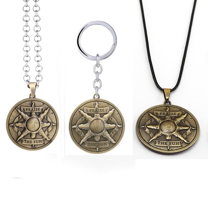 Keychains Dark Souls 3 Figure Keychain Sun Sollar Badge Necklaces Knight Logo Pendants Keyring For Women Men Car Bag Jewelry
Keychains Dark Souls 3 Figure Keychain Sun Sollar Badge Necklaces Knight Logo Pendants Keyring For Women Men Car Bag Jewelry