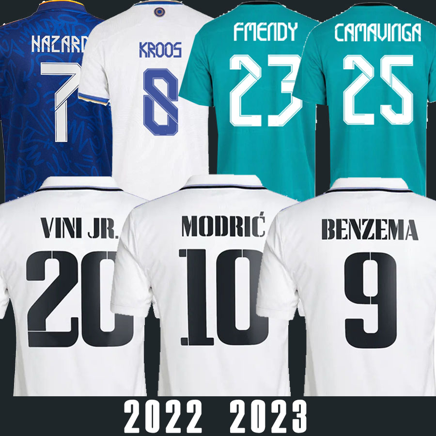 9 Benzema 10 Modric Soccer Jerseys Real Madrids CAMAVINGA F MENDY VINI JR. Kroos Hazard Bale ASENSIO Men KIDS kit camiseta de futeb 22 23 equipment football shirt, White
9 Benzema 10 Modric Soccer Jerseys Real Madrids CAMAVINGA F MENDY VINI JR. Kroos Hazard Bale ASENSIO Men KIDS kit camiseta de futeb 22 23 equipment football shirt, White