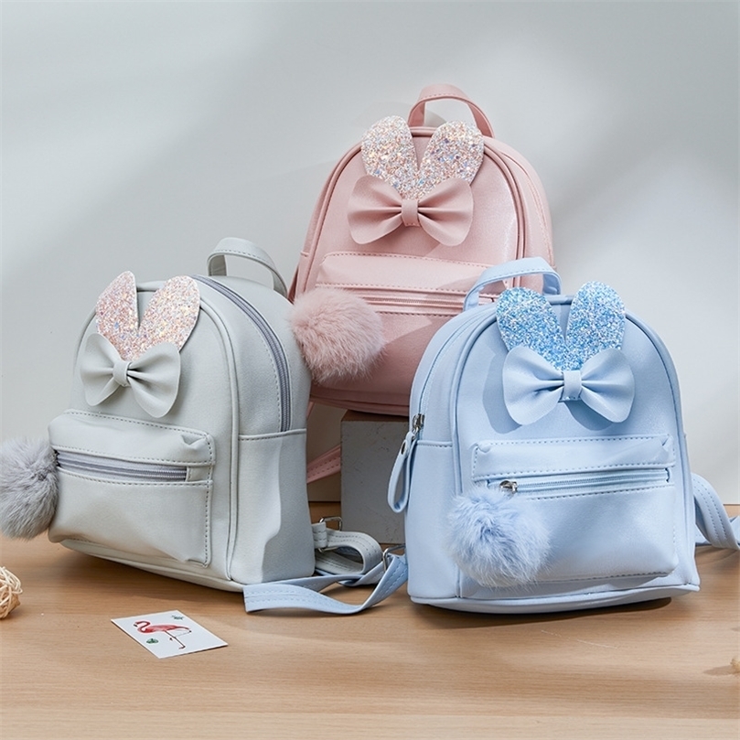 Childrens Mini Backpack Purse Cute Bow School Bags for Kids Girls School Backpack Baby Backpacks Mochilas 220519