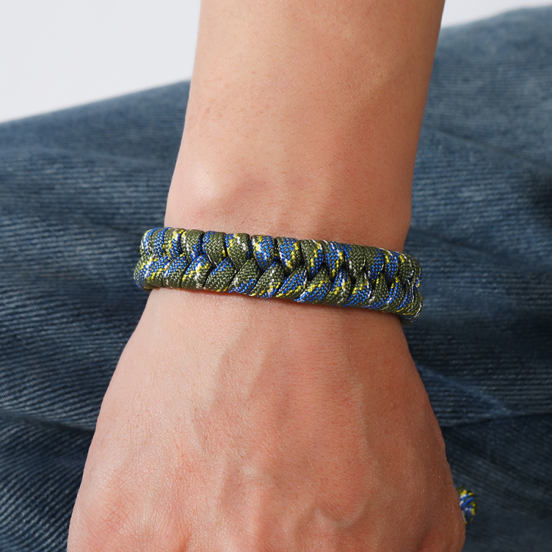 Handmade Paracord Braid Bracelet Outdoor Sports Jewelry for Men Gift