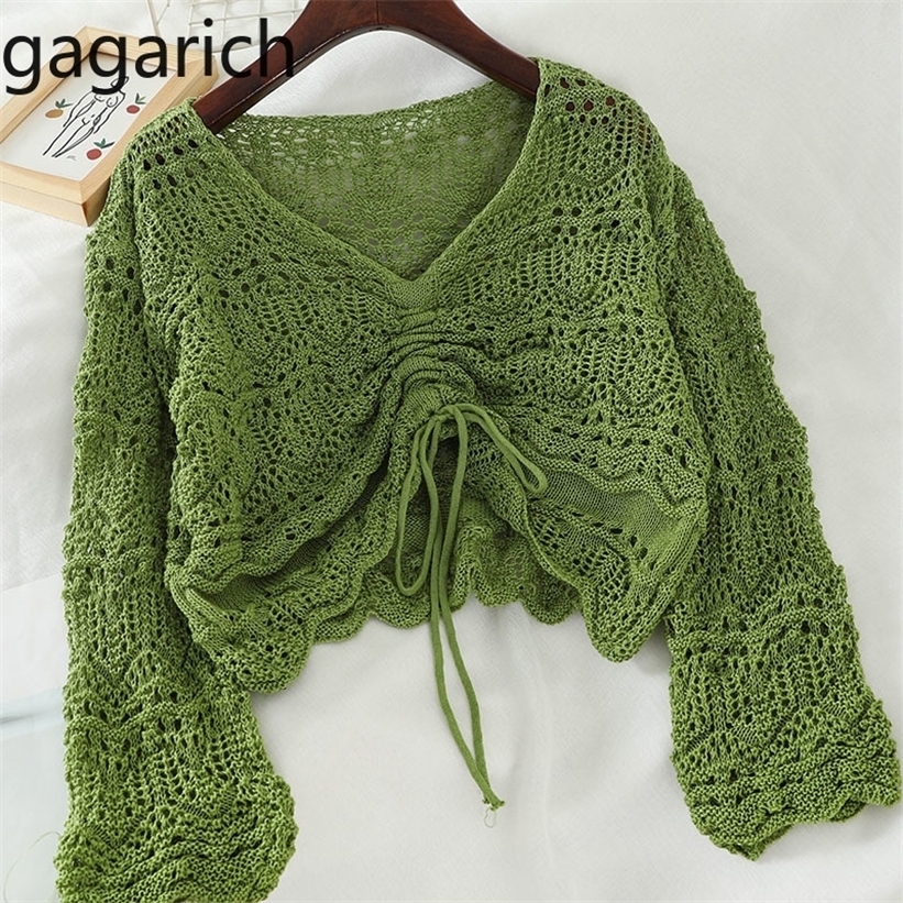 Gagarich Women Blouse Korean Style Autumn Spring Loose V-neck Hollow Out Drawstring Pleated Short Candy-Colored Tops 220322, Apricot
Gagarich Women Blouse Korean Style Autumn Spring Loose V-neck Hollow Out Drawstring Pleated Short Candy-Colored Tops 220322, Apricot