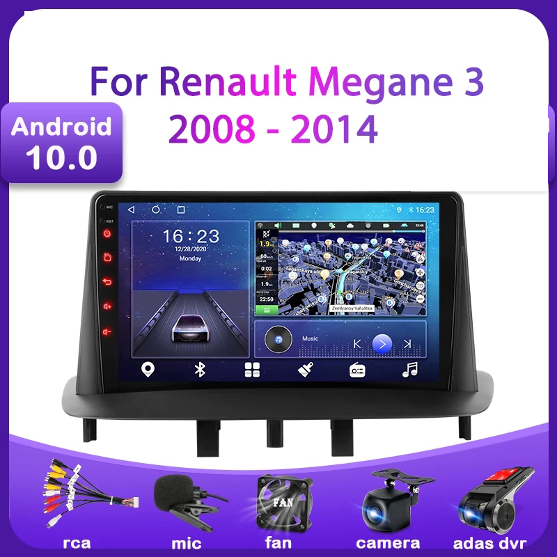 Car Radio Multimedia Video Player Navigation GPS Android 10 For Renault MEGANE 3 with WIFI Bluetooth Mirror Link
Car Radio Multimedia Video Player Navigation GPS Android 10 For Renault MEGANE 3 with WIFI Bluetooth Mirror Link