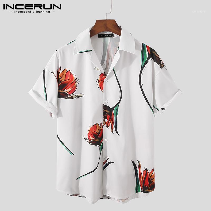 Men Shirt Flower Printed Beach Lapel Short Sleeve Hawaiian Shirts Streetwear Breathable Button Casual Camisas INCERUN -3XL Men, White
Men Shirt Flower Printed Beach Lapel Short Sleeve Hawaiian Shirts Streetwear Breathable Button Casual Camisas INCERUN -3XL Men, White
