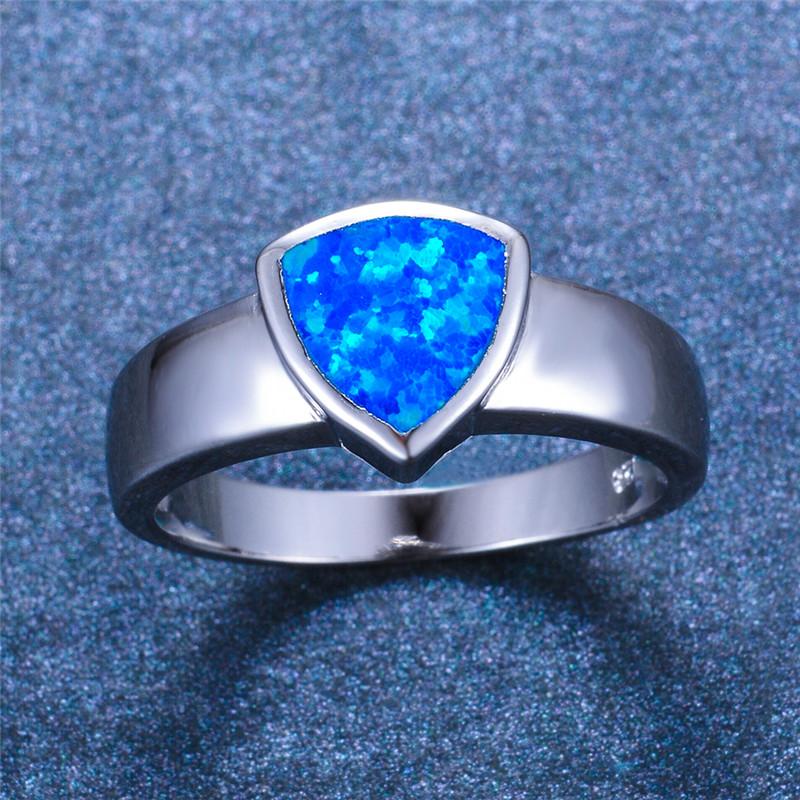 Wedding Rings Male Female Geometric Blue Fire Opal Ring Unique Triangle Stone Engagement Classic Silver Color For Women MenWedding
Wedding Rings Male Female Geometric Blue Fire Opal Ring Unique Triangle Stone Engagement Classic Silver Color For Women MenWedding