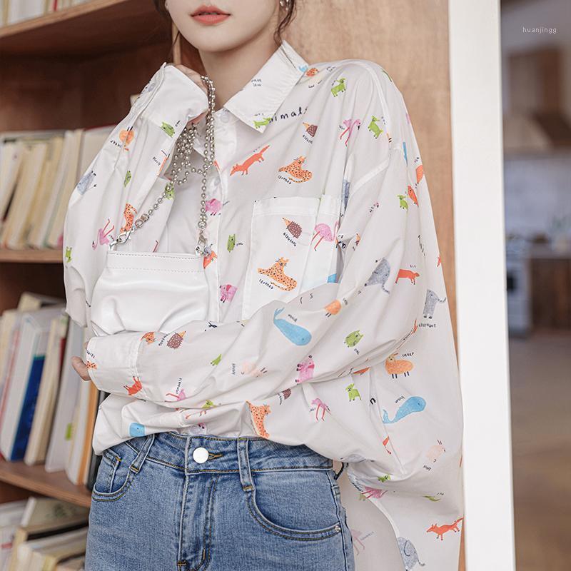 Women' Blouses & Shirts Cute Shirt Casual Blusas Spring 2022 Cartoon Animal Printed Loose Women Female Long Sleeve Harajuku Ladies Top 32E, White
Women' Blouses & Shirts Cute Shirt Casual Blusas Spring 2022 Cartoon Animal Printed Loose Women Female Long Sleeve Harajuku Ladies Top 32E, White