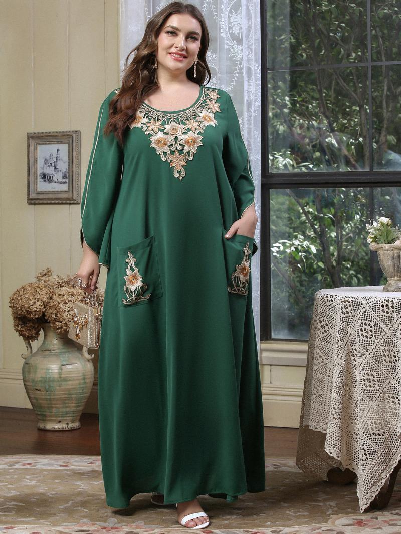 Women's Plus Size Tracksuits Dresses Elegant Women Large Maxi Dress 2022 Spring Abaya Long Muslim Turkey Dubai Evening Party Festival Robe C, Green
Women's Plus Size Tracksuits Dresses Elegant Women Large Maxi Dress 2022 Spring Abaya Long Muslim Turkey Dubai Evening Party Festival Robe C, Green