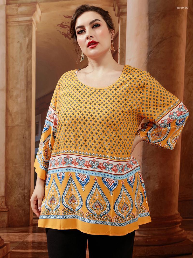 Women's Plus Size T-Shirt Fashion Women Summer Blouse Female Long Sleeve Floral Print Casual Tee Shirt Loose Oversized Ladies TopsWomen's Ja, Yellow
Women's Plus Size T-Shirt Fashion Women Summer Blouse Female Long Sleeve Floral Print Casual Tee Shirt Loose Oversized Ladies TopsWomen's Ja, Yellow
