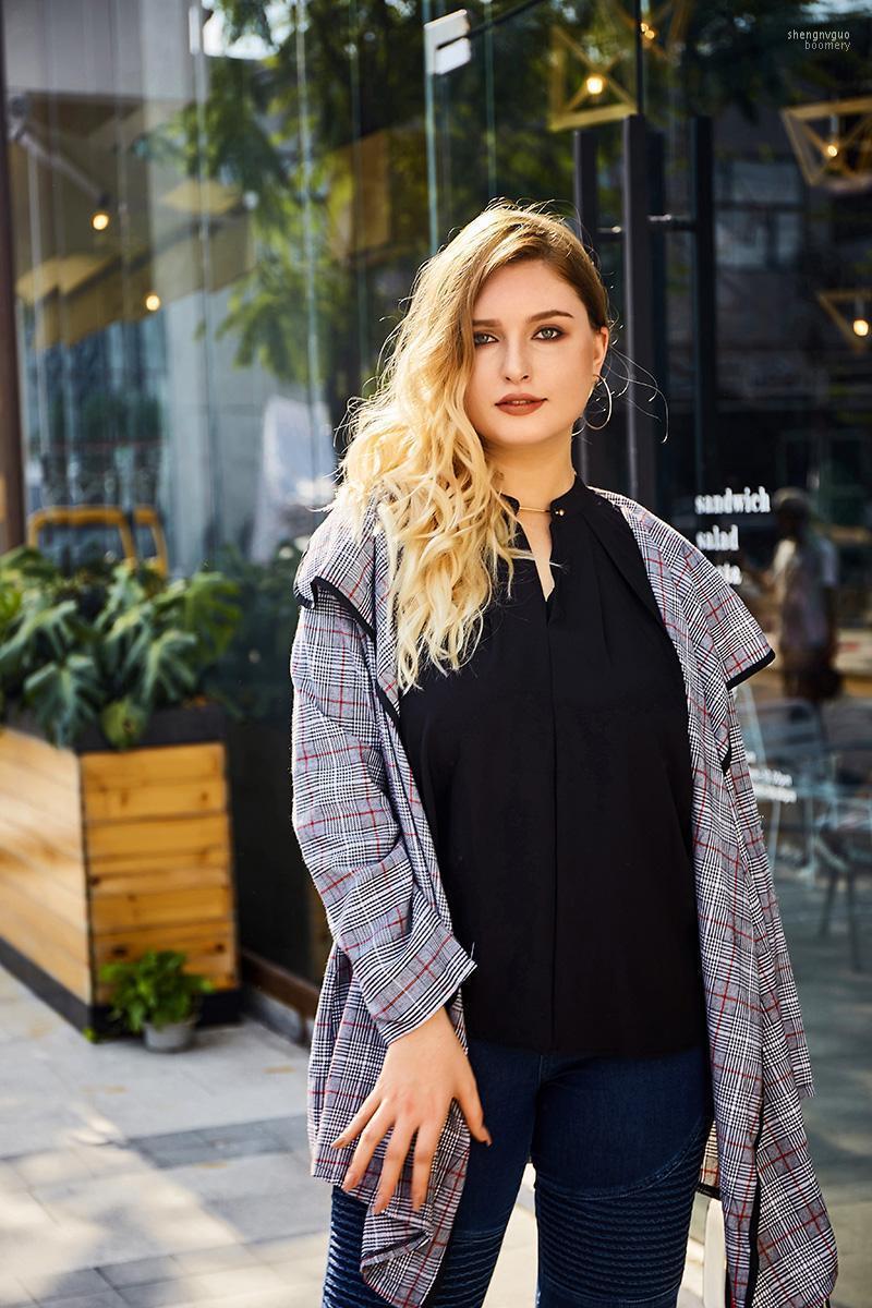 Women's Jackets 2022 European And American Trend Plaid Loose Lace Up Mid Length Windbreaker, Gray
Women's Jackets 2022 European And American Trend Plaid Loose Lace Up Mid Length Windbreaker, Gray