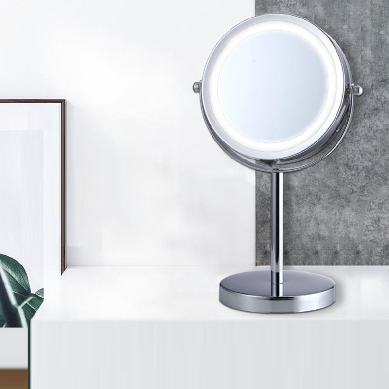 Compact Mirrors 6in Double-faces Makeup Mirror HD Desktop With Lamp Led 3X Magnifying Glass Vanity Silver MirrorCompact
Compact Mirrors 6in Double-faces Makeup Mirror HD Desktop With Lamp Led 3X Magnifying Glass Vanity Silver MirrorCompact