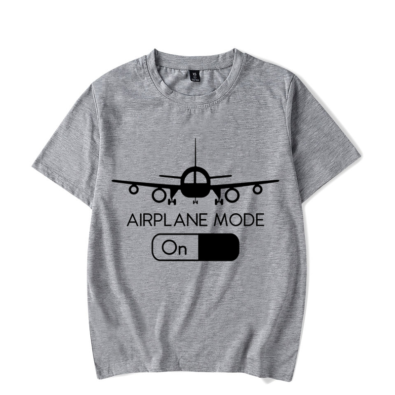 Funny Pilot Flying Airplane Mode T Shirts Women And Men Summer Cotton Harajuku Short Sleeve O Neck Streetwear Luminous Black T-shirt 220607