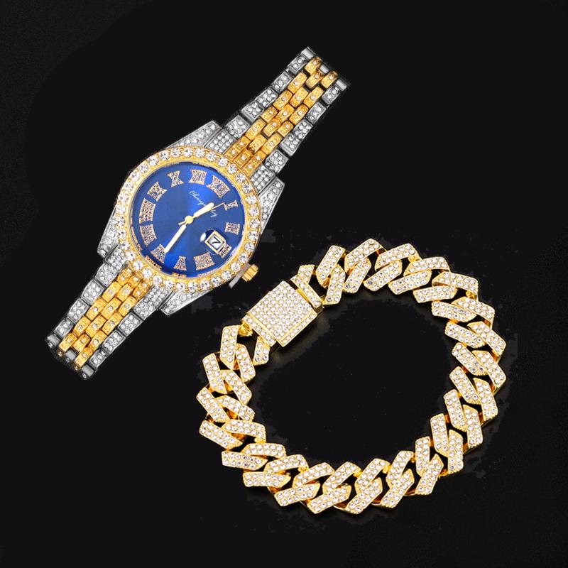 Wristwatches Diamond Watch For Mens Luxury Iced Out Gold Hip Hop Quartz Wristwatch Relogio Masculino Reloj, Slivery;brown
Wristwatches Diamond Watch For Mens Luxury Iced Out Gold Hip Hop Quartz Wristwatch Relogio Masculino Reloj, Slivery;brown