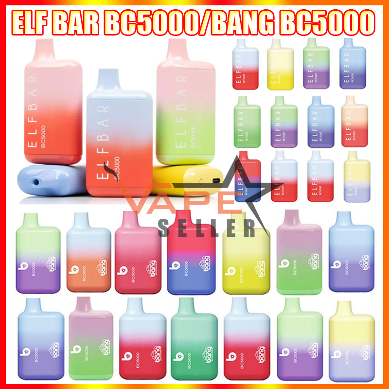 Elf Bar Bang BC5000 Disposable Vape Pen E Cigarettes With Rechargeable 650mAh Battery Prefilled 11ml 13ml Pod 5000 Puffs Bar Big Vapor Kit
Elf Bar Bang BC5000 Disposable Vape Pen E Cigarettes With Rechargeable 650mAh Battery Prefilled 11ml 13ml Pod 5000 Puffs Bar Big Vapor Kit