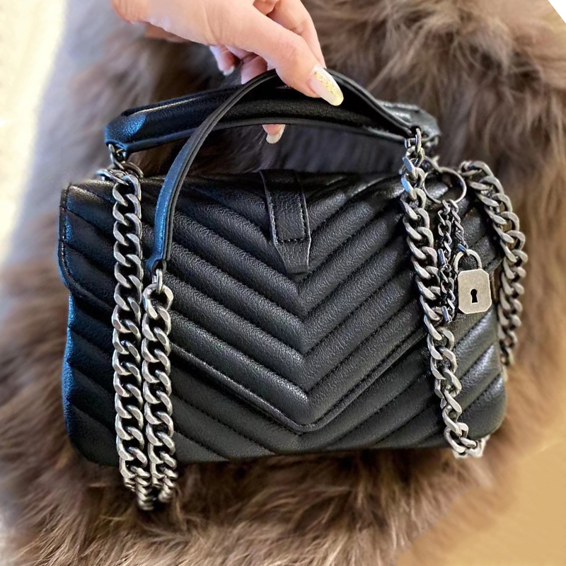 High Quality Luxury Designer women bag deer leather Chain Shoulder Bag Thread black Handbags messenger flap handbag new fashion crossbody utility rock pochette
High Quality Luxury Designer women bag deer leather Chain Shoulder Bag Thread black Handbags messenger flap handbag new fashion crossbody utility rock pochette