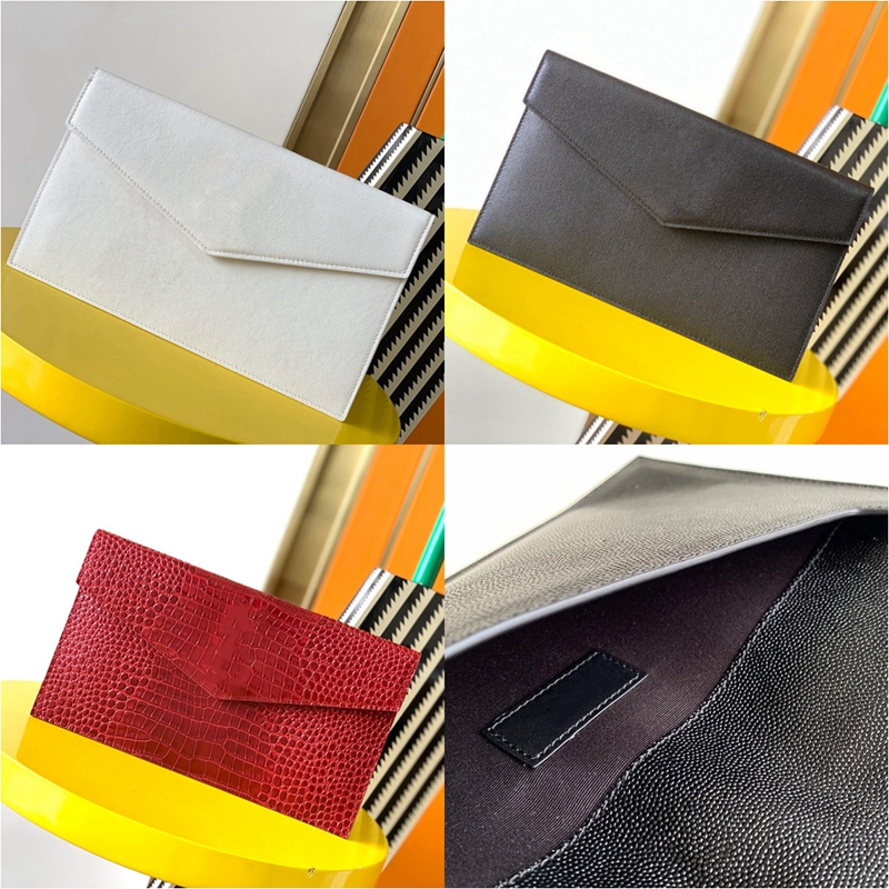 

Purses designer bags designers bag Handbag wallets UPTOWN crocodile-embossed glossy leather clutch Envelope wallet women handbags real leather new clutch-bag, Split-gold letter