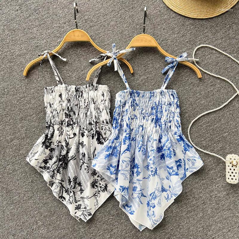 Women's Blouses & Shirts Summer Pleated Off Shoulder Bow Lace Up Floral Suspender Top Girl Irregular Short Shirt BlusasWomen's Chee22, Blue
Women's Blouses & Shirts Summer Pleated Off Shoulder Bow Lace Up Floral Suspender Top Girl Irregular Short Shirt BlusasWomen's Chee22, Blue