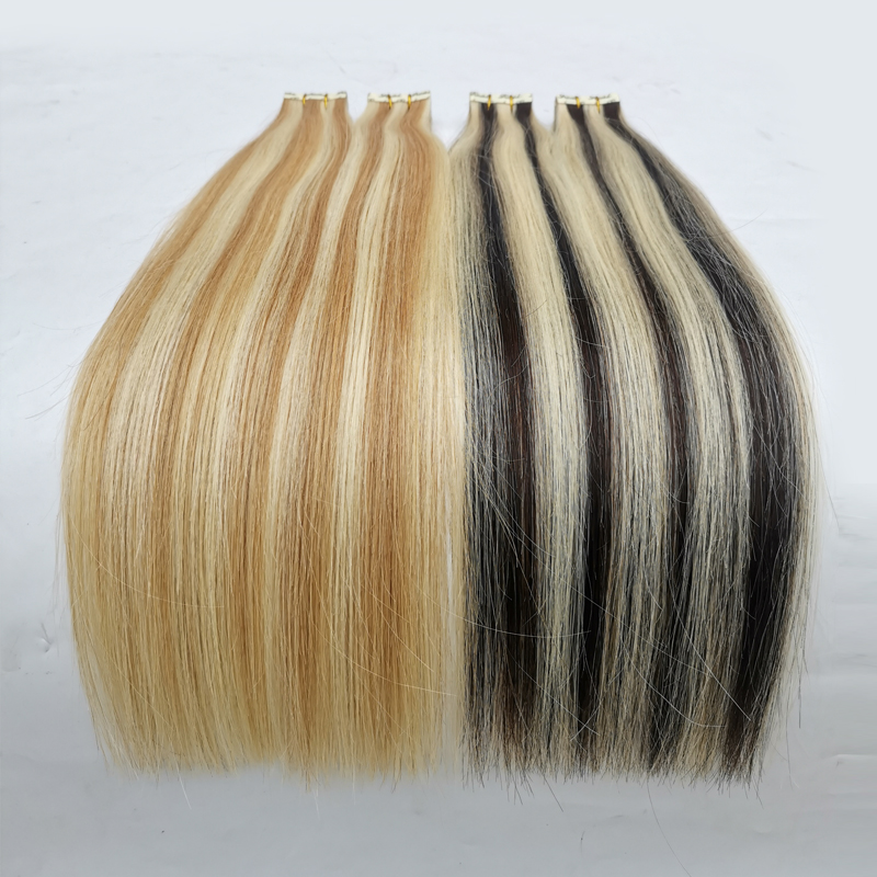 P27 613 Invisible Skin Weft Tape In Human Hair Extension Blonde Natural Black Brown Piano Color Indian Brazilian VIP customization 150g 60pcs