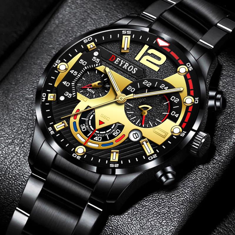 Luxury Mens Watches Fashion Stainless Steel Quartz Wrist Watch Calendar Date Luminous Clock Men Business Casual Leather, Steel black gold
Luxury Mens Watches Fashion Stainless Steel Quartz Wrist Watch Calendar Date Luminous Clock Men Business Casual Leather, Steel black gold