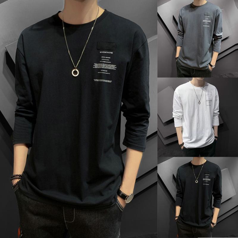Men's T-Shirts High Quality Long Sleeve T Shirt For Men Solid Color Spring Autumn Casual Mens Male Korean Print Tops Classic Clothes, Black
Men's T-Shirts High Quality Long Sleeve T Shirt For Men Solid Color Spring Autumn Casual Mens Male Korean Print Tops Classic Clothes, Black