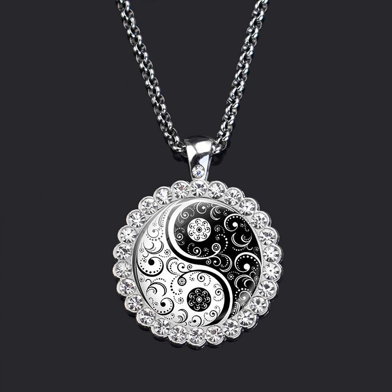 Chains Yin Yang Necklace Meditation Tai Chi Symbols Glass Rhinestones Pendant For Men WomenChains
Chains Yin Yang Necklace Meditation Tai Chi Symbols Glass Rhinestones Pendant For Men WomenChains