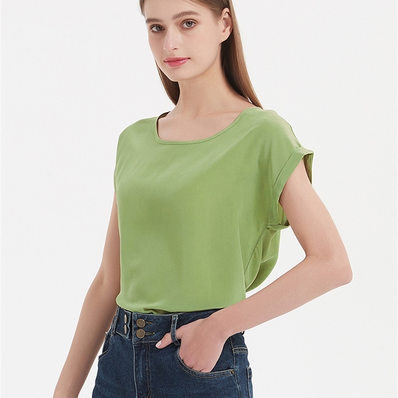 SuyaDream Woman Silk Tee 100%Real Bat Sleeved Solid Candy Colors O Neck T Shirt Summer Top 220321, Black
SuyaDream Woman Silk Tee 100%Real Bat Sleeved Solid Candy Colors O Neck T Shirt Summer Top 220321, Black