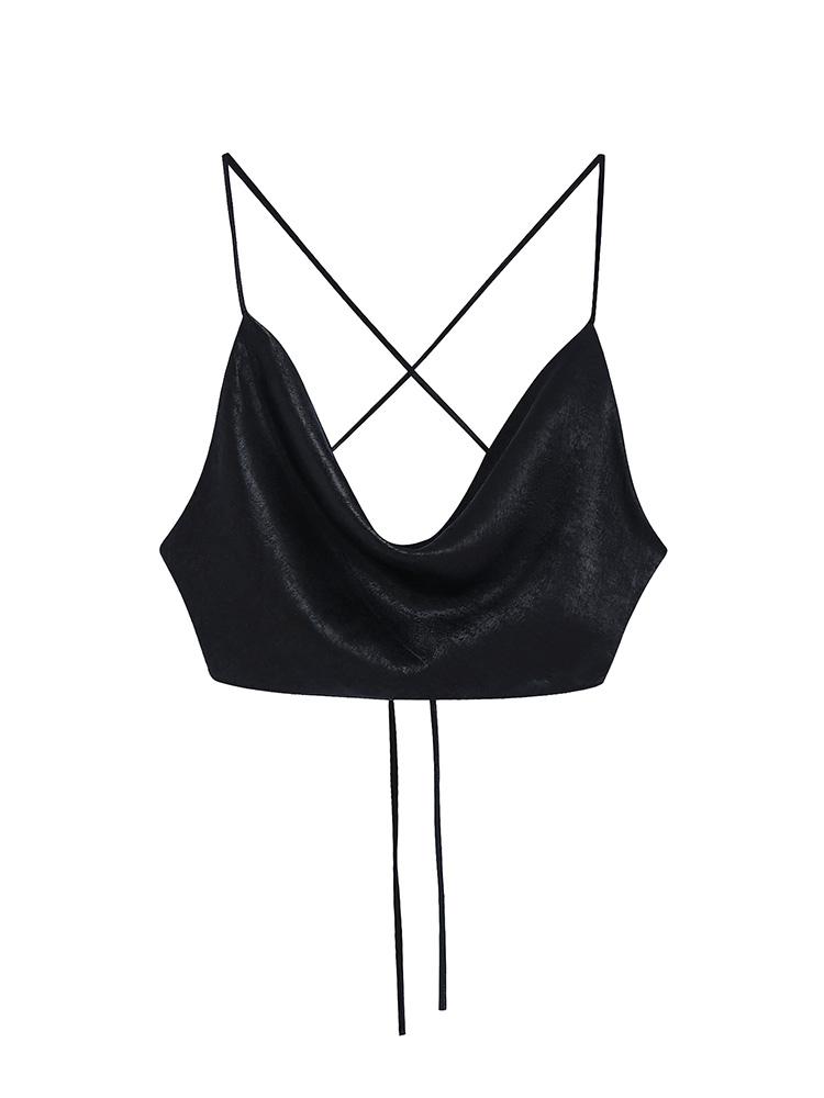 Women's Tanks & Camis Party Night Sexy Backless Tops Women 2022 Summer Back Tie Spaghetti Strap Crop Top Cowl Neck Sleeveless Black Satin Ca
Women's Tanks & Camis Party Night Sexy Backless Tops Women 2022 Summer Back Tie Spaghetti Strap Crop Top Cowl Neck Sleeveless Black Satin Ca