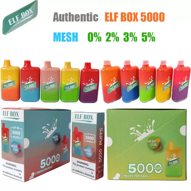 ELF BOX 5000 Puffs Mesh Disposable Vape E cigarette 12ml Pre-filled Pods Device 10 colors Rechargeable Battery
ELF BOX 5000 Puffs Mesh Disposable Vape E cigarette 12ml Pre-filled Pods Device 10 colors Rechargeable Battery
