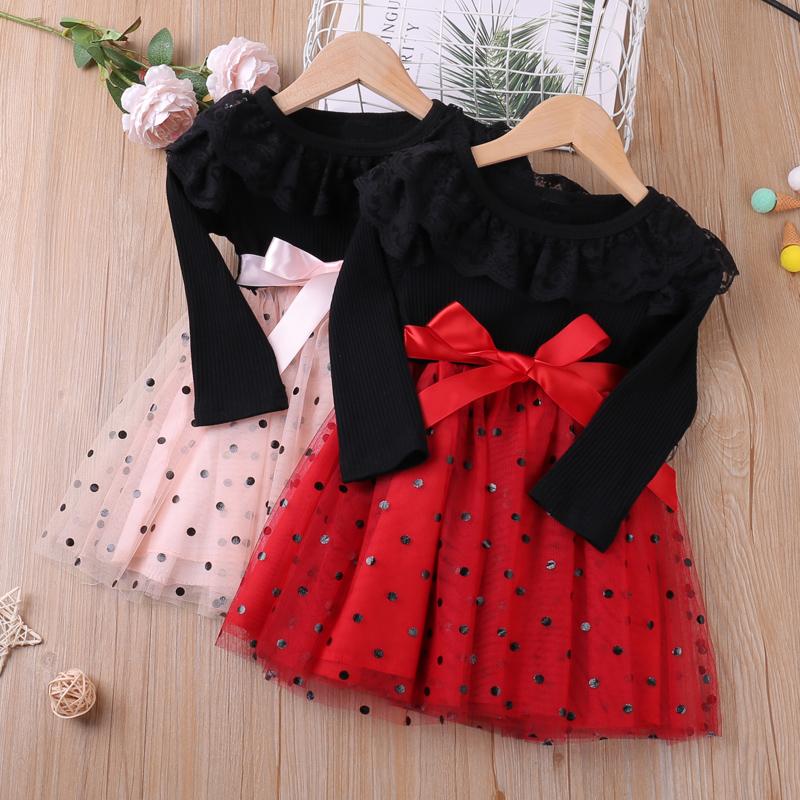 Girl's Dresses Spring Autumn Long Sleeve Stitching Polka Dot Mesh Dress Children's Girl Kid's For Year 2022Girl's, Bz164 red
Girl's Dresses Spring Autumn Long Sleeve Stitching Polka Dot Mesh Dress Children's Girl Kid's For Year 2022Girl's, Bz164 red
