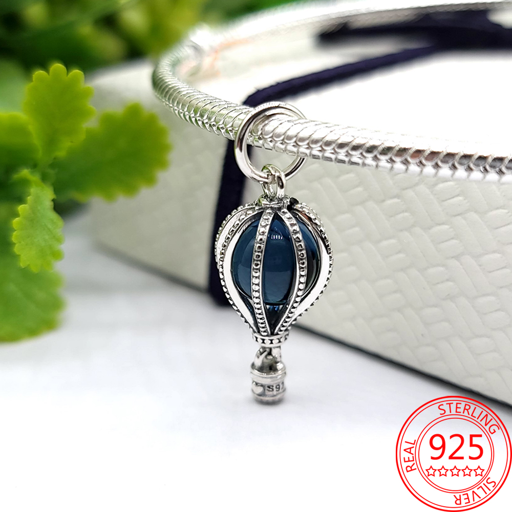 New Popular 925 Sterling Silver Pendant Sky Marine Suspension Safety Chain Suitable For Charm Bracelet Womens Jewelry Anniversary Gift
