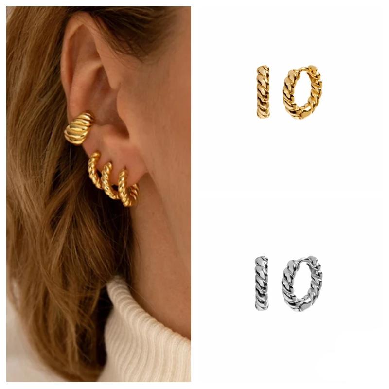 Hoop & Huggie Aide Gold Color Silver Simple Design Twisted Earrings For Women Girls Minimalistic Style Runk JewelryHoop
Hoop & Huggie Aide Gold Color Silver Simple Design Twisted Earrings For Women Girls Minimalistic Style Runk JewelryHoop