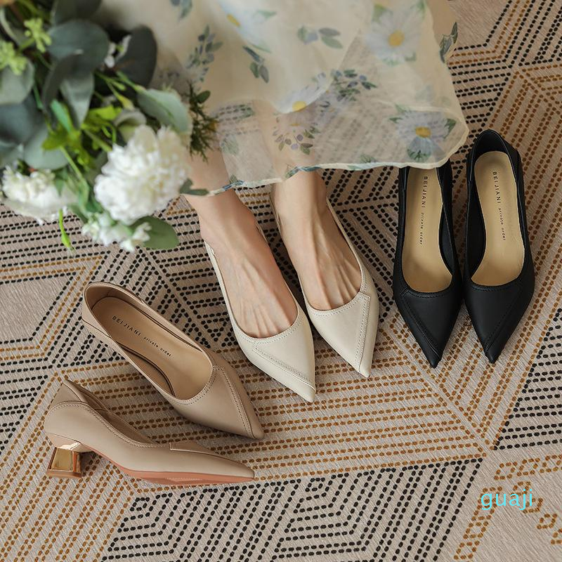 Dress Shoes Slip On Solid Color Women High Heels Thick Heel Pointed Toe Shallow Mouth Single Commuter Professional Office Lady, Black
Dress Shoes Slip On Solid Color Women High Heels Thick Heel Pointed Toe Shallow Mouth Single Commuter Professional Office Lady, Black