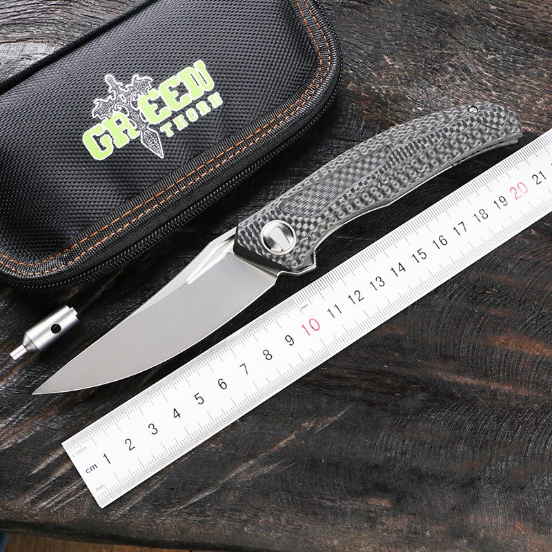 Green thorn folding knife quantum carbon K110 blade carbon fiber TC4 Titanium 3D handle camping outdoor fruit EDC tool
Green thorn folding knife quantum carbon K110 blade carbon fiber TC4 Titanium 3D handle camping outdoor fruit EDC tool