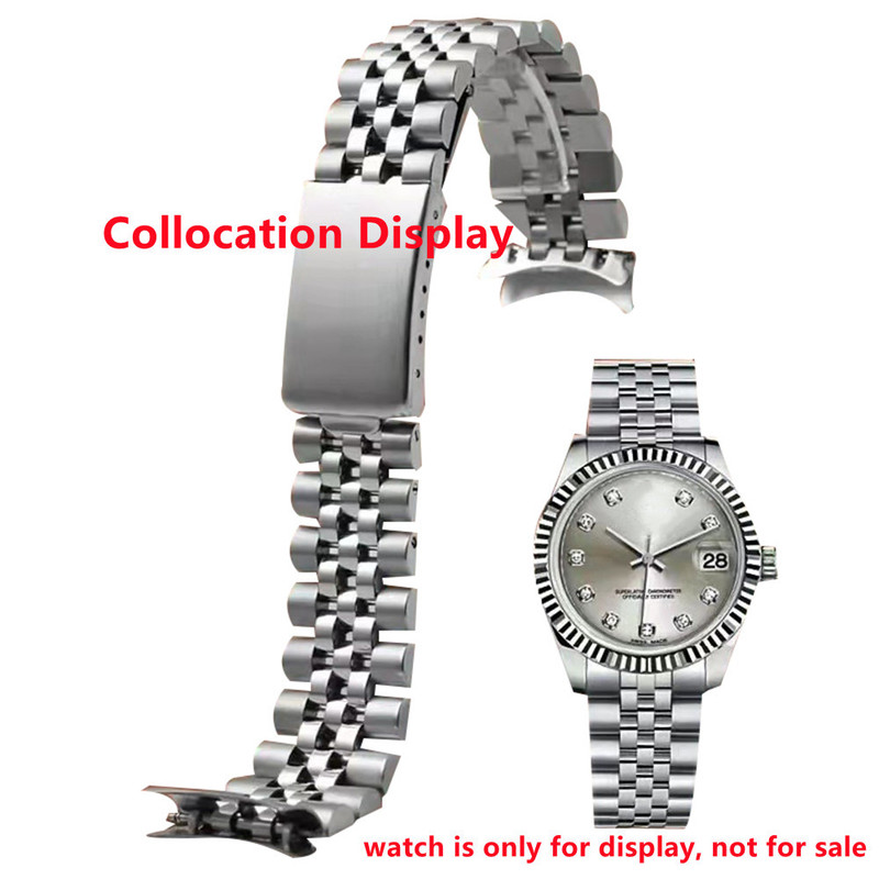 18mm 19mm 20mm 316L Stainless Steel Sliver Gold Jubilee Watch Strap Band Bracelet Compatible For 5 Rolex 220624