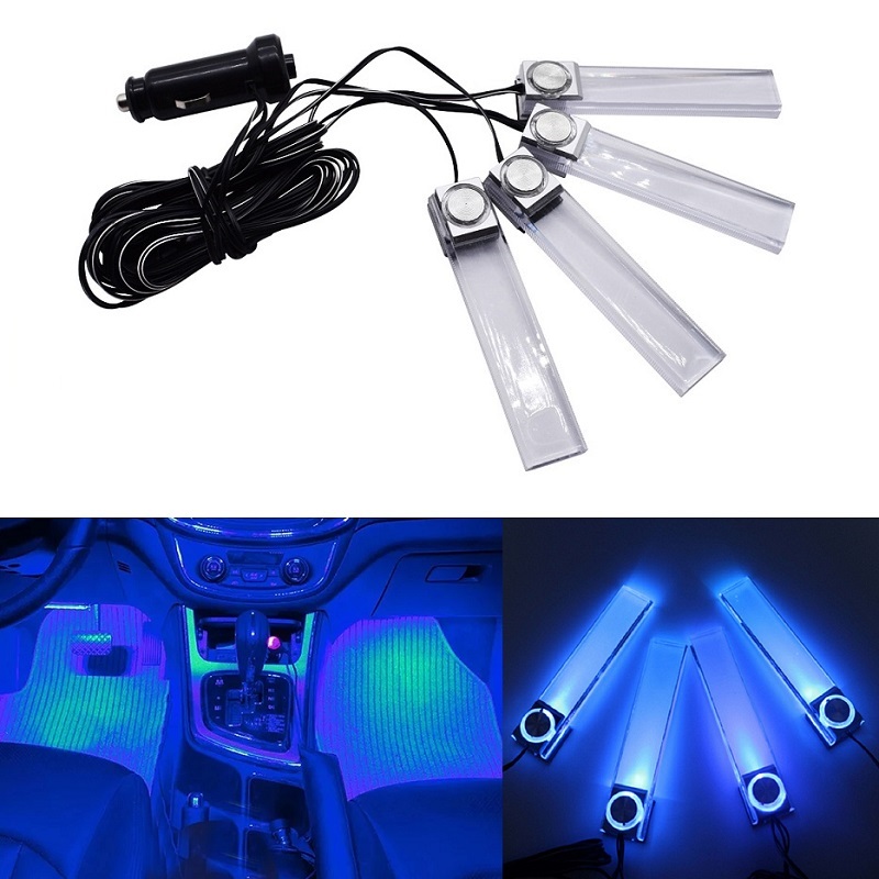 New 4LED Car Auto Interior Atmosphere Car LED Lights Floor Decoration Lamp Light Blue Car Led Lights 12V Foot Light Ambient
New 4LED Car Auto Interior Atmosphere Car LED Lights Floor Decoration Lamp Light Blue Car Led Lights 12V Foot Light Ambient