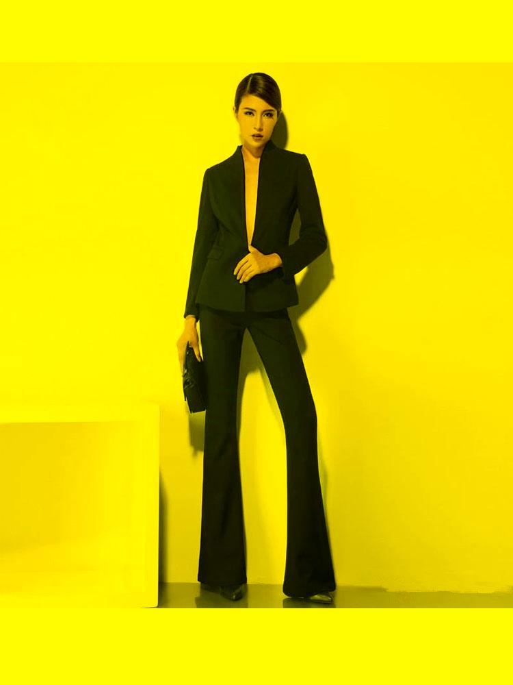 Women' Two Piece Pants PC Women' Suit Office Set Casual Black Blazer Jacket And Wide Leg Single Breasted Free Style For Daily Life Dre, 001
Women' Two Piece Pants PC Women' Suit Office Set Casual Black Blazer Jacket And Wide Leg Single Breasted Free Style For Daily Life Dre, 001