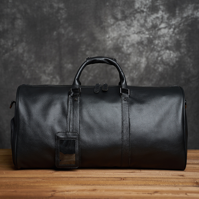 ZRCX Genuine Leather Men Women Travel Bag Soft Real Cowhide Carry Hand Luggage s Shoulder Weekend 220509